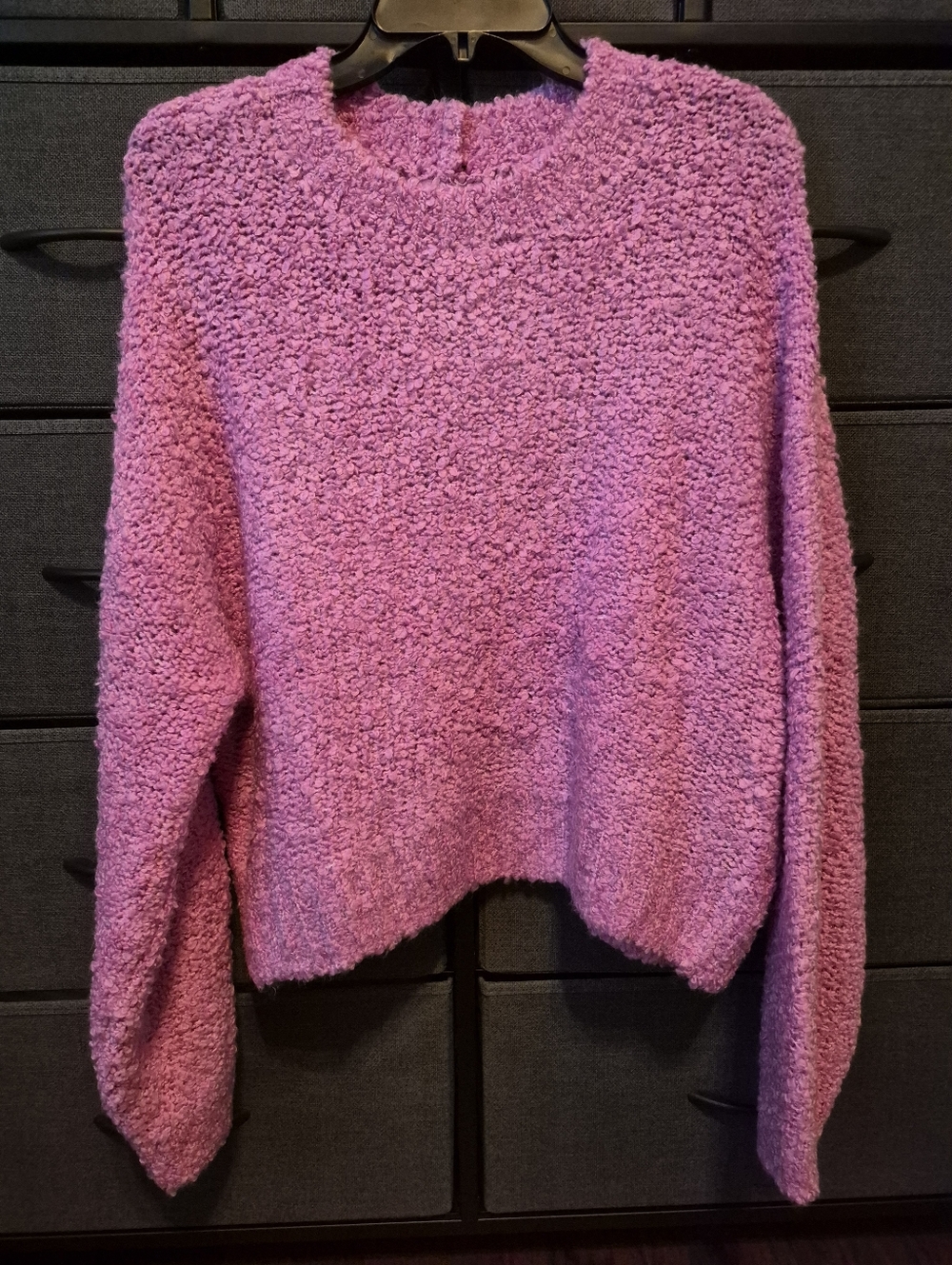 NWOT Arizona Jean Co. Cozy Pink Bouclé Crewneck Sweater Size M